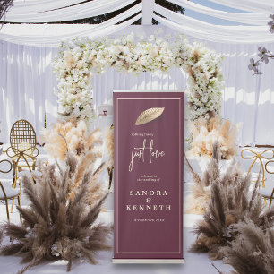 Classic & Elegant I Bulg Rose I Just Love Welcome  Retractable Banner