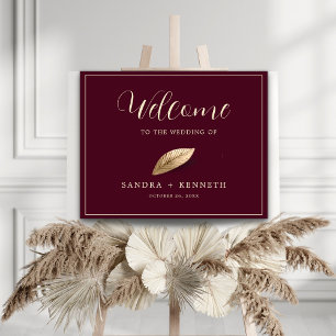 Classic & Elegant I Bulg Rose I Wedding Welcome Poster