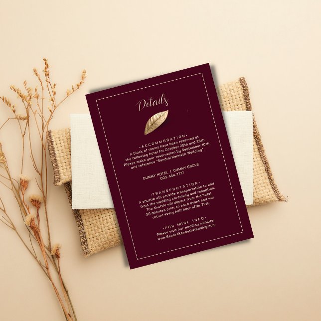 Classic & Elegant I Bulgarian Rose I Wedding Enclosure Card (Creator Uploaded)