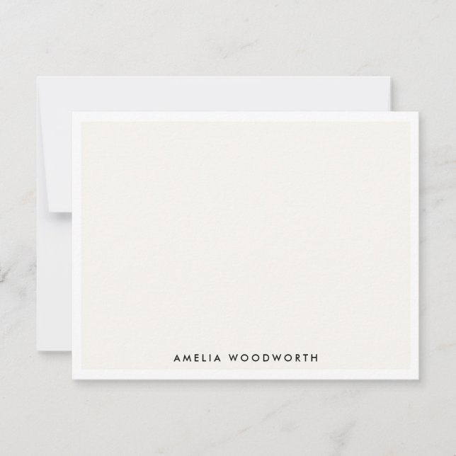 Classic Elegant Ivory White Minimalist Chic Trendy Card (Front)