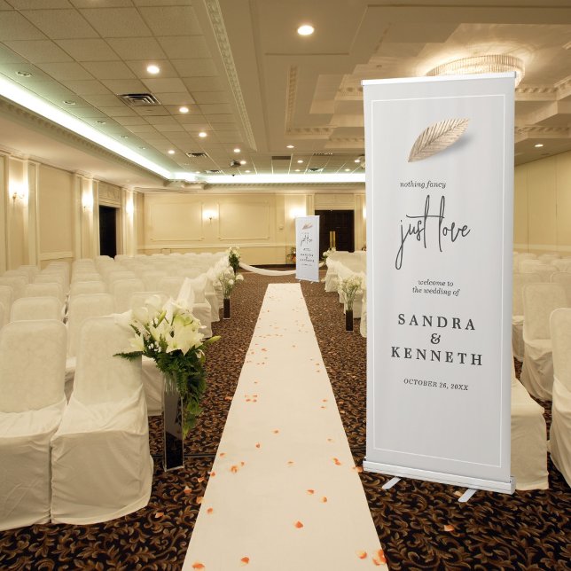 Classic & Elegant Just Love Welcome  Retractable Banner (Creator Uploaded)