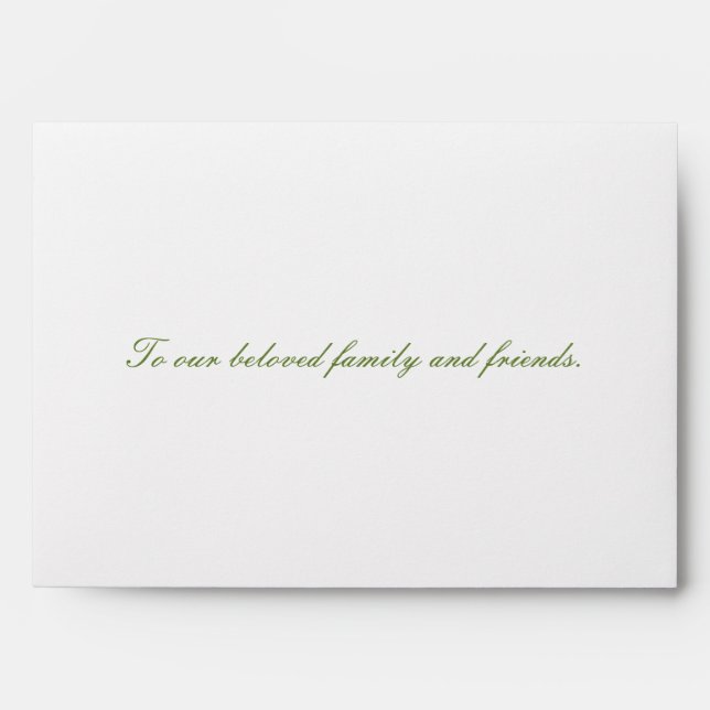 Classic Elegant Luxury Simple Wedding Envelope (Front)