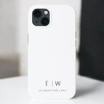 Classic Elegant Modern Minimalist Monogram Name<br><div class="desc">Elevate your smartphone with our Classic Elegant Modern Minimalist Monogram Name iPhone Case. This meticulously designed case combines timeless sophistication with contemporary minimalism. Crafted to perfection, it not only protects your device but also adds a touch of personalised style. The monogram and name customisation options make it uniquely yours, adding...</div>