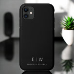 Classic Elegant Modern Minimalist Monogram Name<br><div class="desc">Elevate your smartphone with our Classic Elegant Modern Minimalist Monogram Name iPhone Case. This meticulously designed case combines timeless sophistication with contemporary minimalism. Crafted to perfection, it not only protects your device but also adds a touch of personalised style. The monogram and name customisation options make it uniquely yours, adding...</div>