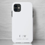 Classic Elegant Modern Minimalist Monogram Name iPhone 11 Case<br><div class="desc">Elevate your smartphone with our Classic Elegant Modern Minimalist Monogram Name iPhone Case. This meticulously designed case combines timeless sophistication with contemporary minimalism. Crafted to perfection, it not only protects your device but also adds a touch of personalised style. The monogram and name customisation options make it uniquely yours, adding...</div>