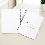 Classic Elegant Modern Minimalist Monogram Name Planner<br><div class="desc">Achieve organisation and style in one with our Classic Elegant Modern Minimalist Monogram Planner. This meticulously designed planner seamlessly blends timeless sophistication with contemporary minimalism, making it an essential tool for staying on top of your schedule. Crafted with precision and attention to detail, this planner is more than just a...</div>