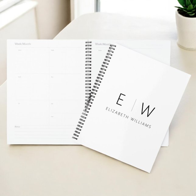 Classic Elegant Modern Minimalist Monogram Name Planner (Creator Uploaded)