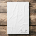 Classic Elegant Modern Minimalist Monogram Name Tea Towel<br><div class="desc">Elevate your kitchen's style and functionality with our Classic Elegant Modern Minimalist Monogram Kitchen Towels. Meticulously designed, these towels seamlessly merge timeless sophistication with contemporary minimalism, making them an essential addition to your culinary space. Crafted with precision and attention to detail, these kitchen towels are more than just practical items;...</div>