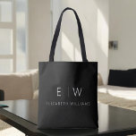 Classic Elegant Modern Minimalist Monogram Name Tote Bag<br><div class="desc">Elevate your style with our Classic Elegant Modern Minimalist Monogram Tote Bag. This versatile tote seamlessly blends timeless sophistication with contemporary minimalism, making it an essential accessory for any occasion. Designed with meticulous attention to detail, this tote bag is more than just a practical accessory; it's a personalised fashion statement....</div>