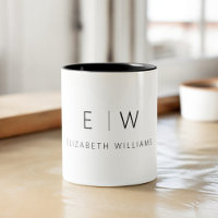 Classic Elegant Modern Minimalist Monogram Name