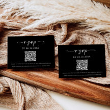Classic Elegant Modern Wedding RSVP QR code