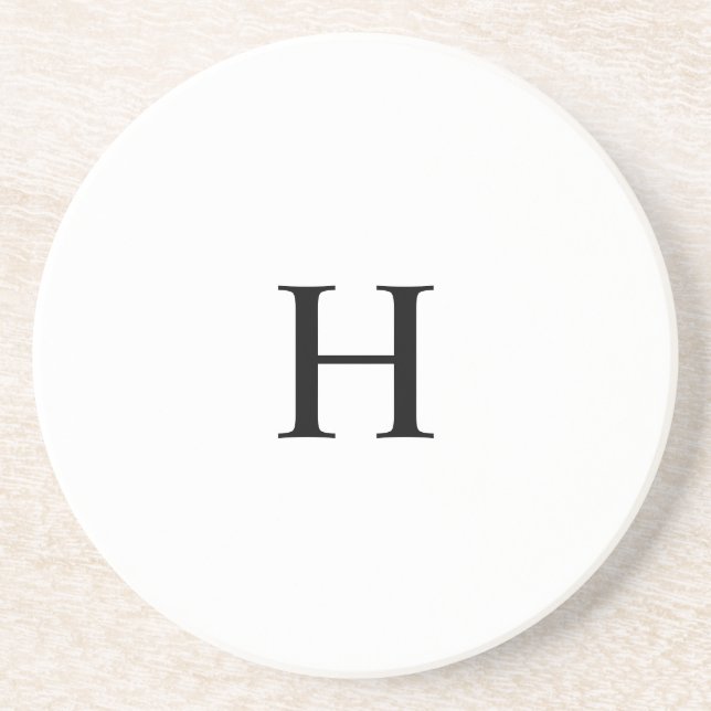 Classic Elegant Monogram Coaster (Front)