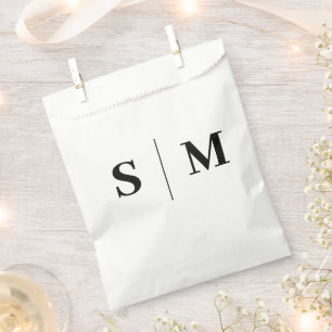 Classic Elegant Monogram Wedding Favour Bags