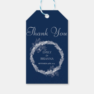 Classic Elegant Navy Blue wedding Gift Tags