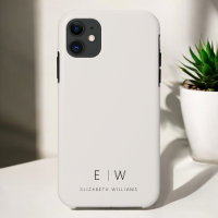 Classic Elegant Neutral Minimalist Monogram Name
