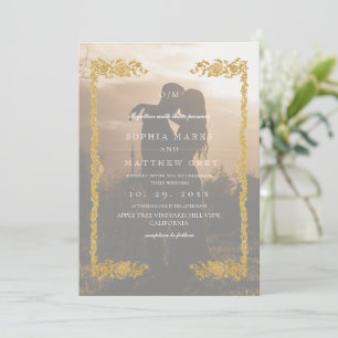 Classic & Elegant Overlay Photo Wedding Invitation