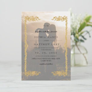 Classic & Elegant Overlay Photo Wedding Invitation