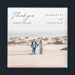 Classic Elegant Photo Wedding Favours Thank You Magnet<br><div class="desc">Classic Elegant Photo Wedding Favours Thank You magnet</div>