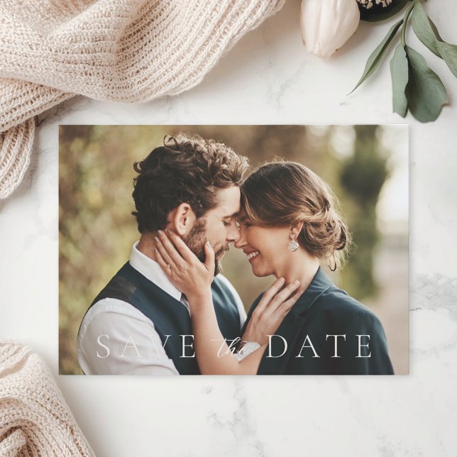 Classic Elegant Photo Wedding Save The Date (Creator Uploaded)