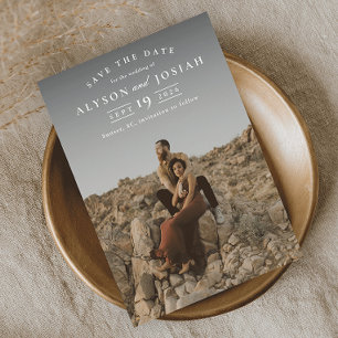Classic Elegant Photo Wedding Save The Date Magnetic Invitation