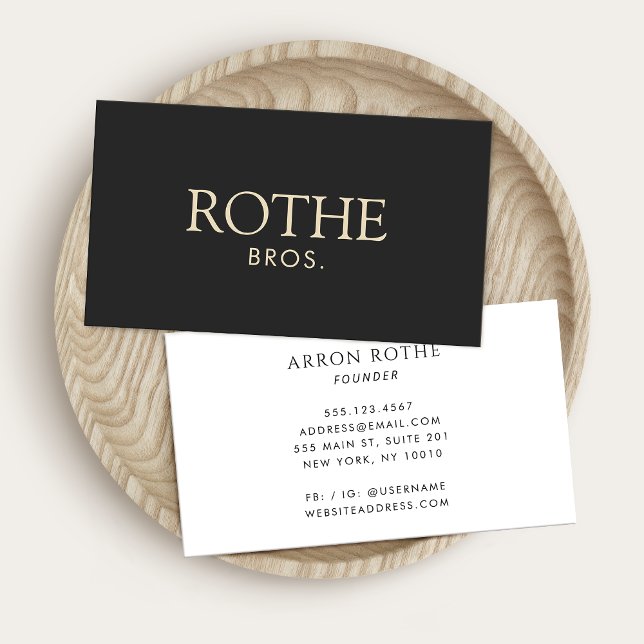 Classic Elegant Professional Black Business Card (Creator Uploaded)