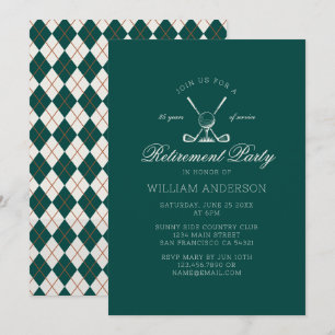 Classic Elegant Retirement Party Golf Green Invitation
