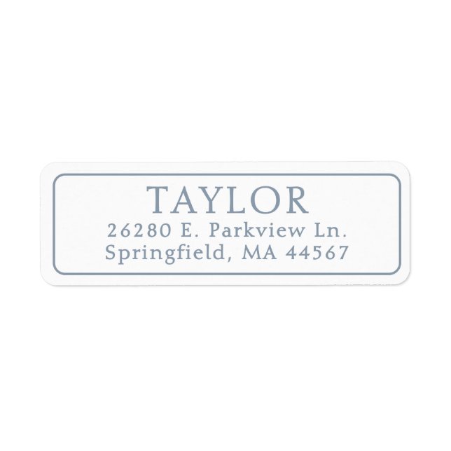 Classic Elegant Return Address Label (Front)