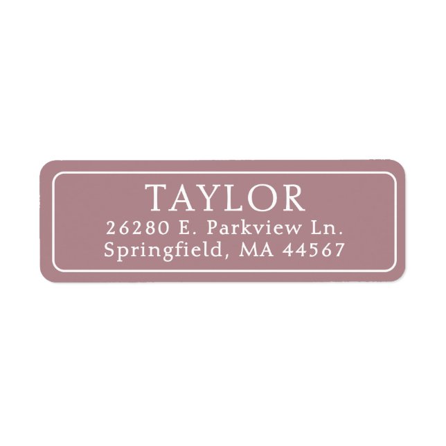 Classic Elegant Return Address Label (Front)