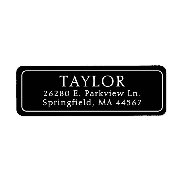 Classic Elegant Return Address Label (Front)