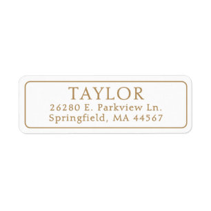 Classic Elegant Return Address Label