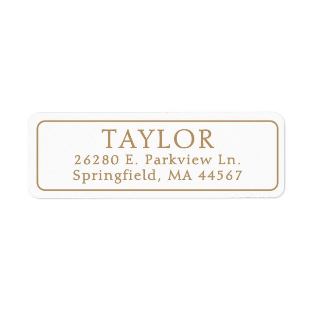 Classic Elegant Return Address Label (Front)