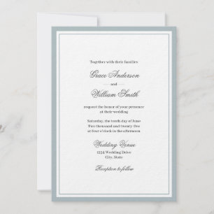 Classic Elegant Script Families Wedding Invitation