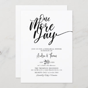 Classic Elegant Script Rehearsal Dinner Invitation