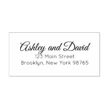 Classic Elegant Script Return Address rubber stamp