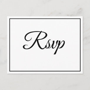 Classic Elegant Script RSVP Postcard