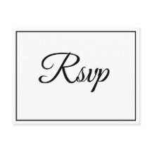 Classic Elegant Script RSVP Postcard