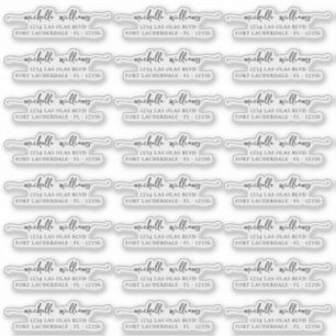Classic Elegant Script Transparent Return Address