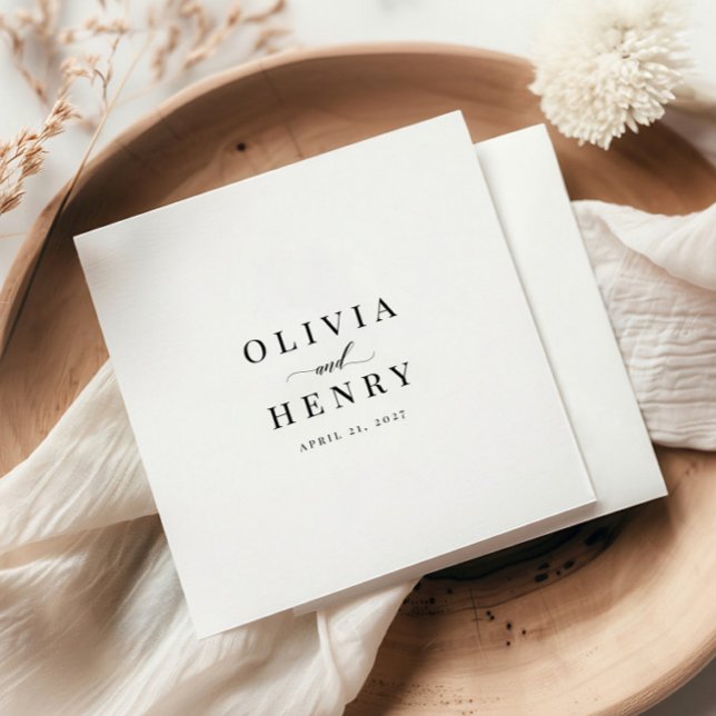 Classic Elegant Script Wedding Rehearsal Dinner Napkin (Creator Uploaded)