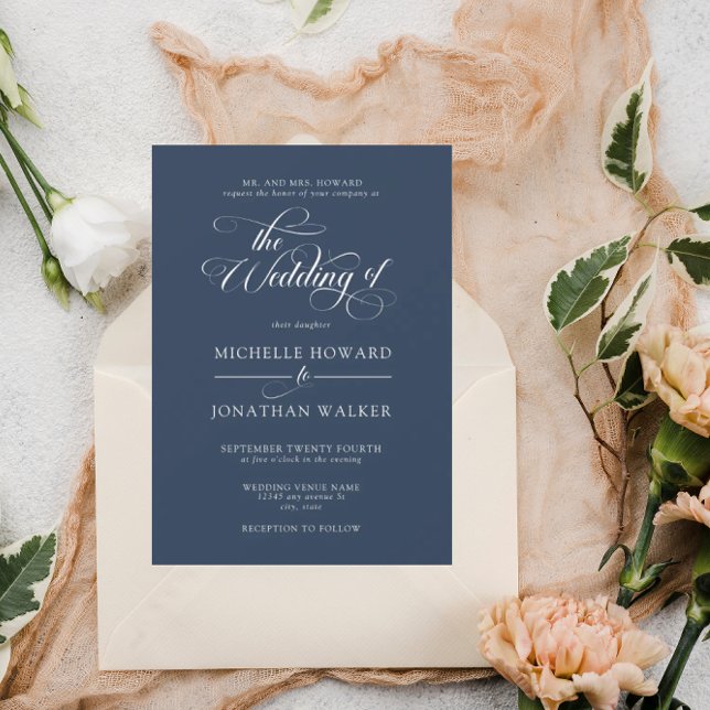Classic Elegant Simple Formal Wedding Invitation (Creator Uploaded)