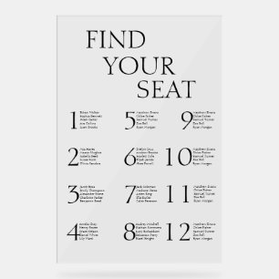 Classic Elegant Simple Modern Acrylic Sign