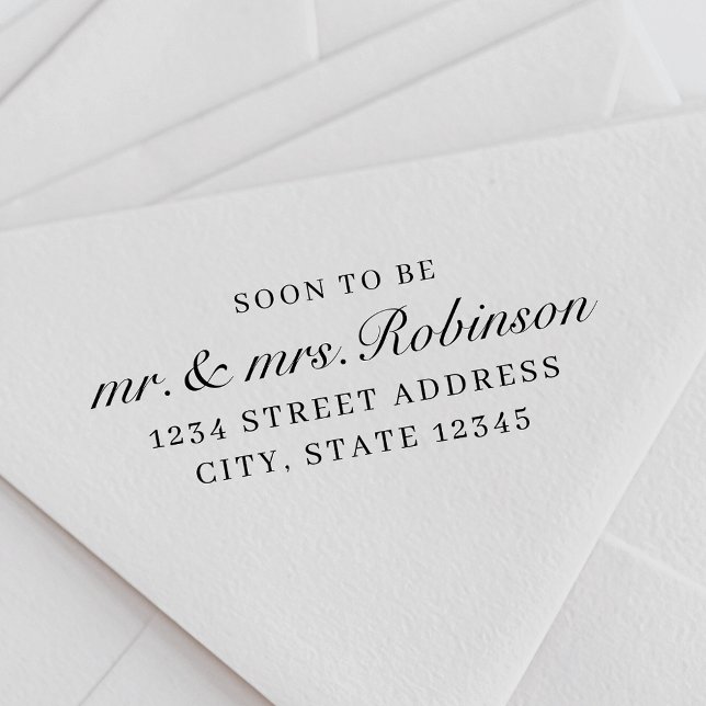 Classic Elegant Soon to Be Mr. and Mrs. Wedding Self-inking Stamp (Creator Uploaded)