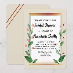 Classic & Elegant Sophisticated Bridal Shower Invitation