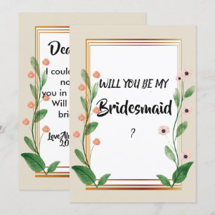 Classic & Elegant Sophisticated   Bridesmaid Invitation