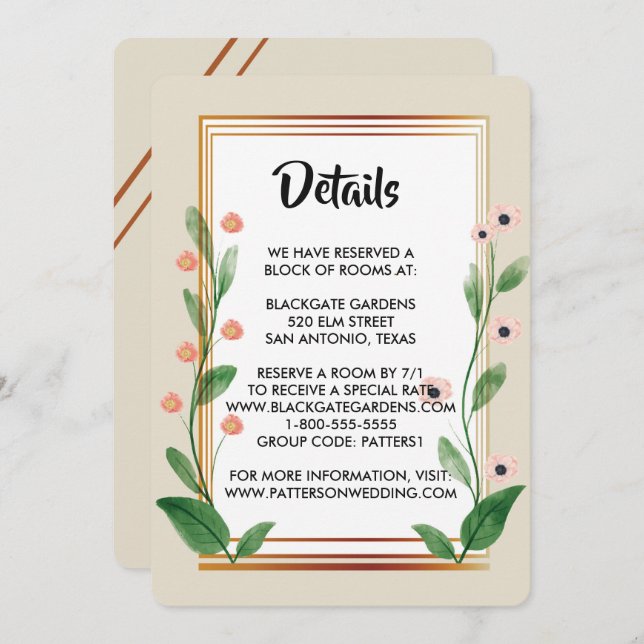 Classic & Elegant Sophisticated  Enclosure Invitation (Front/Back)
