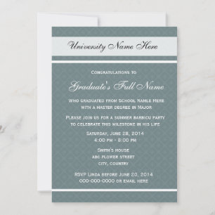 Classic, elegant, stylish formal graduation party invitation