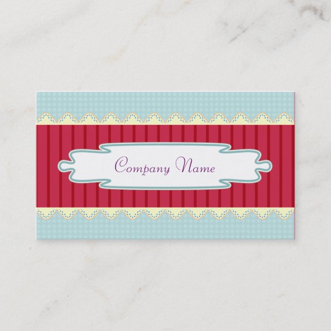 Classic, elegant, sweet professional, craftsman business card (Front)