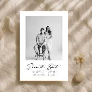 Classic Elegant Text and Photo | Modern Wedding Save The Date