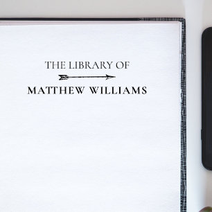 Classic Elegant The Library Of Custom Name Self-inking Stamp