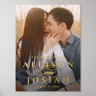 Classic Elegant Type Photo Wedding Foil Prints