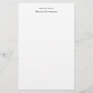 Classic Elegant Typography From the Desk Monogram Stationery